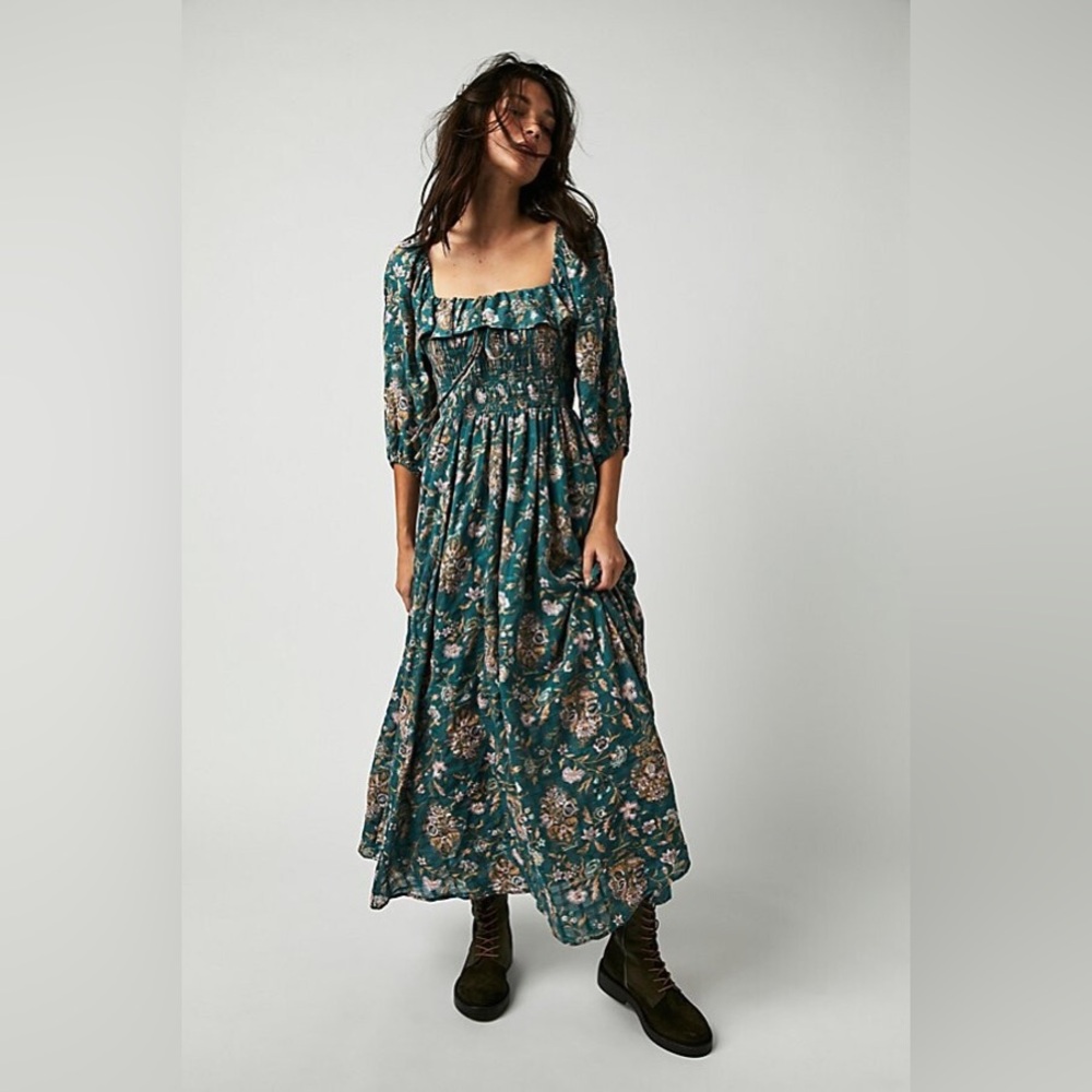 Free People Oasis Printed Midi Dress